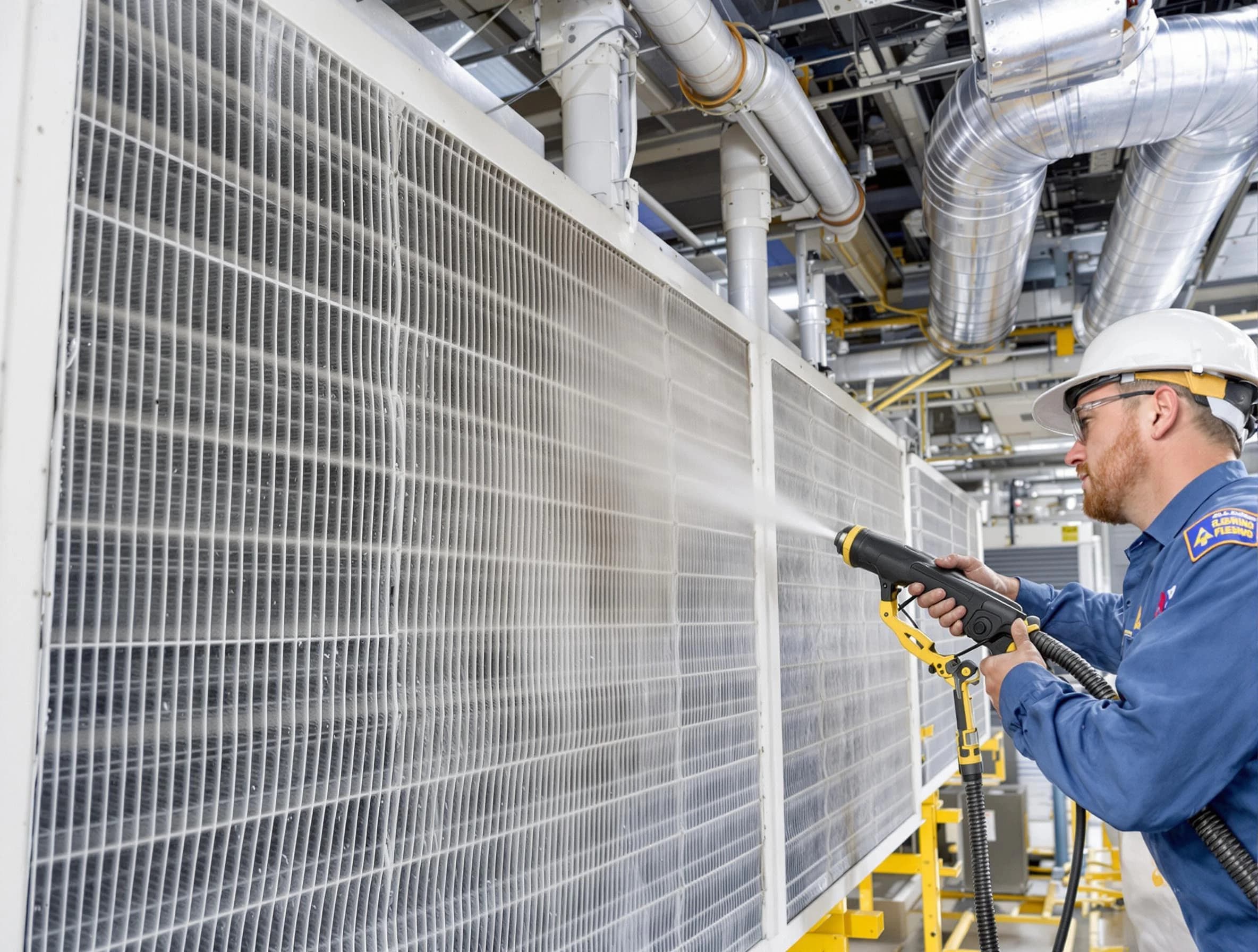 Professional commercial coil cleaning by Berthoud Air Duct Cleaning in Berthoud