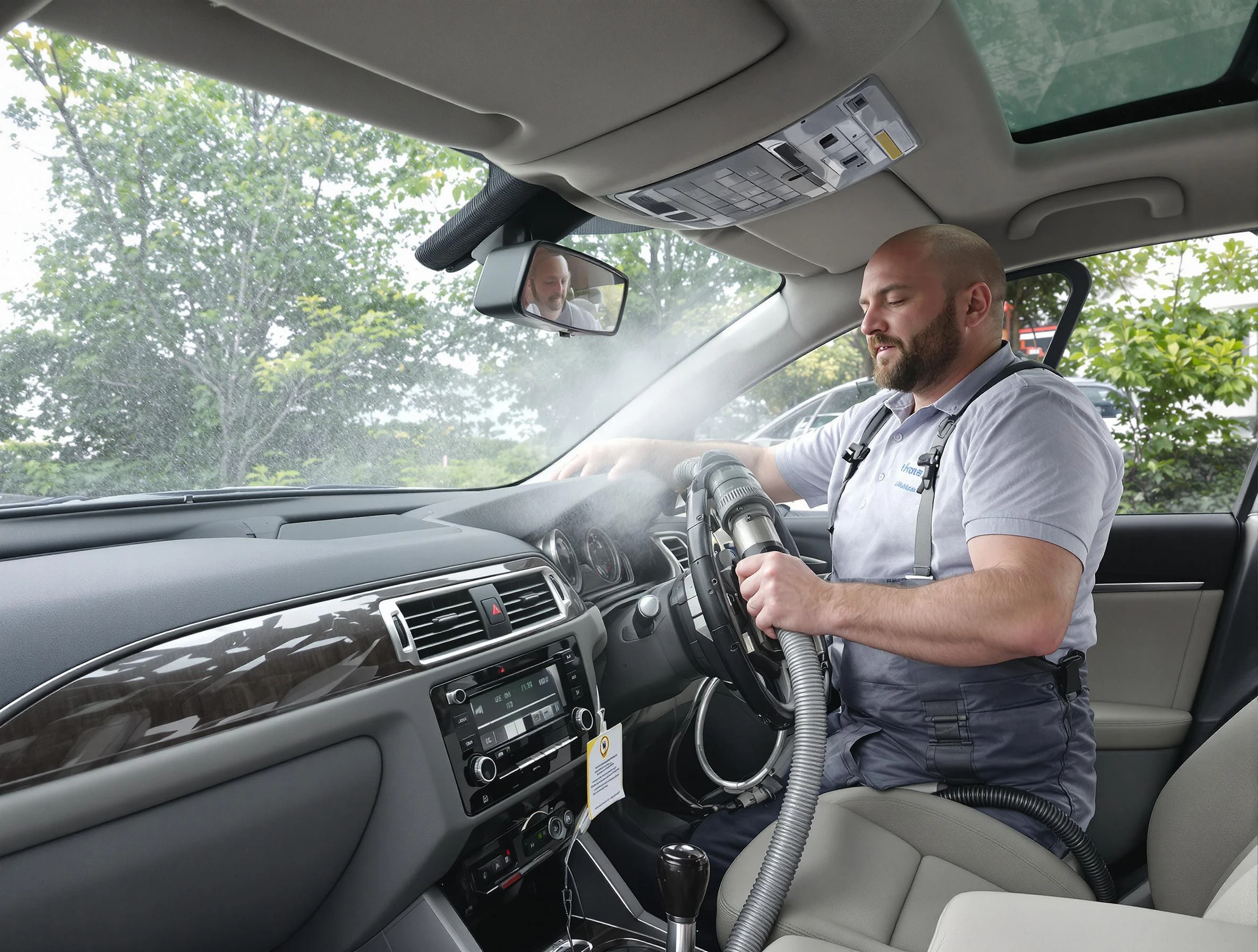 Berthoud Air Duct Cleaning specialist performing professional car duct cleaning in Berthoud